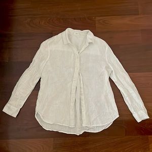 White linen button up